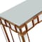 Homeroots 31 x 43.25 x 15 in. Gold Square Reflective Mirror Console Table 396846 - alternate 4